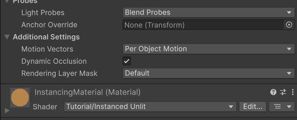 The dynamic demonstration prop has Dynamic Occlusion enabled on its Mesh Renderer. This allows baked static geometry to hide it; it does not make the prop a baked blocker.